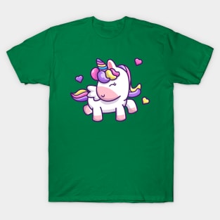 Cute Unicorn Dancing Cartoon T-Shirt